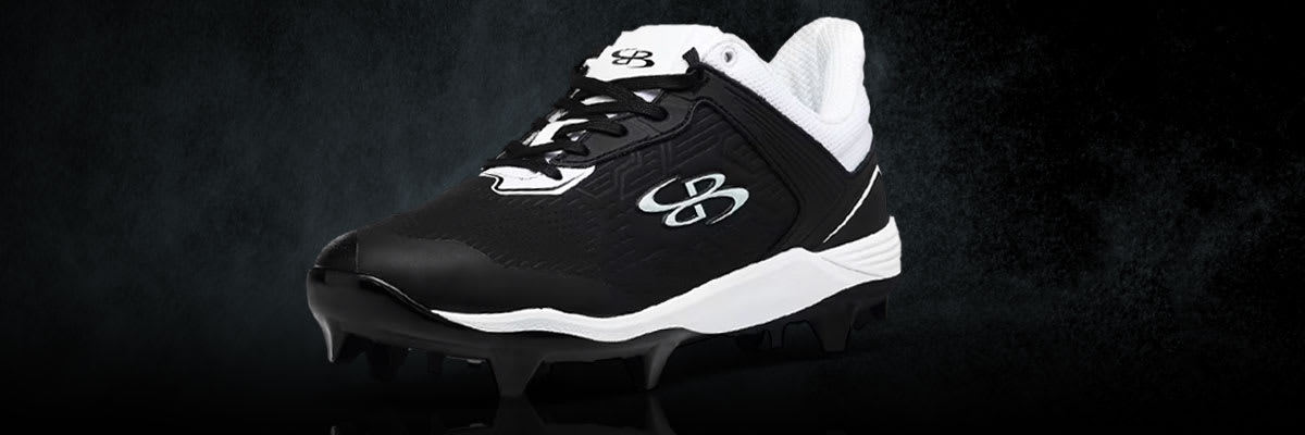 boombah red white and blue cleats