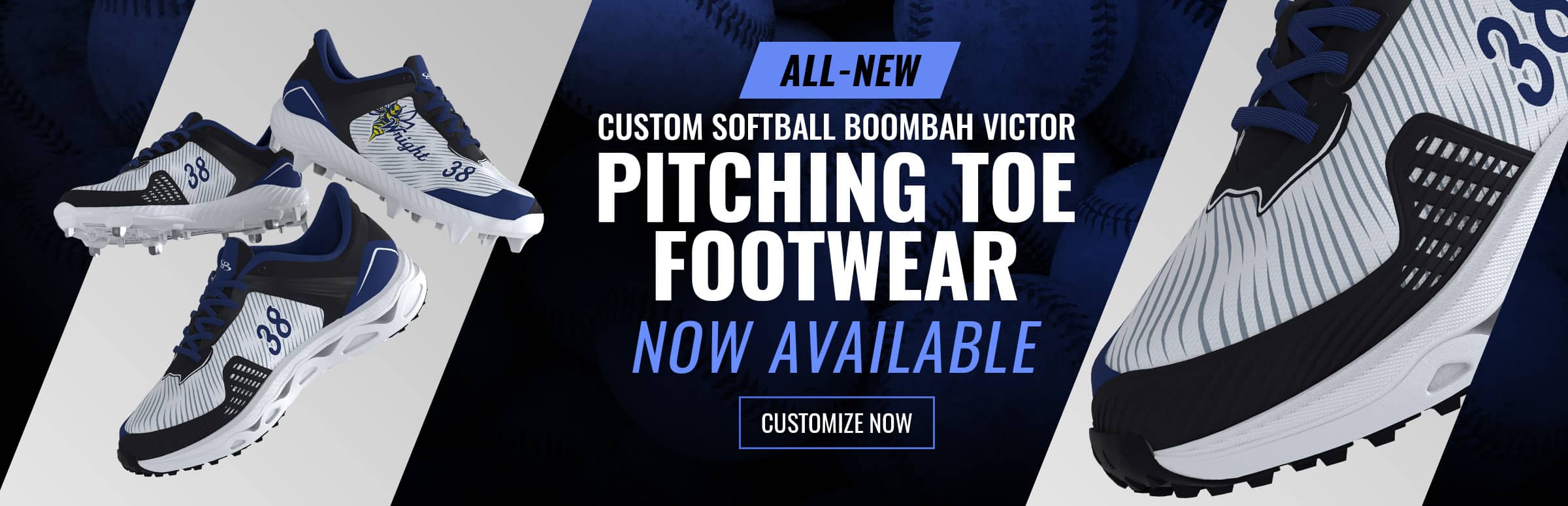 Custom Boombah Victor Softball Pitching Toe Footwear - Desgin Now