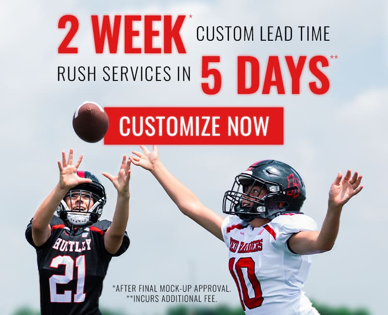 2 Week Lead Time on Custom Football Uniforms