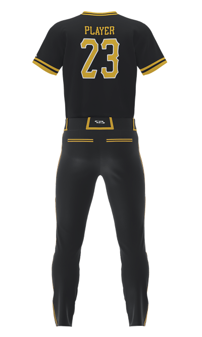 Back Black Raiders V-Neck Short Sleeve Jersey & Pant