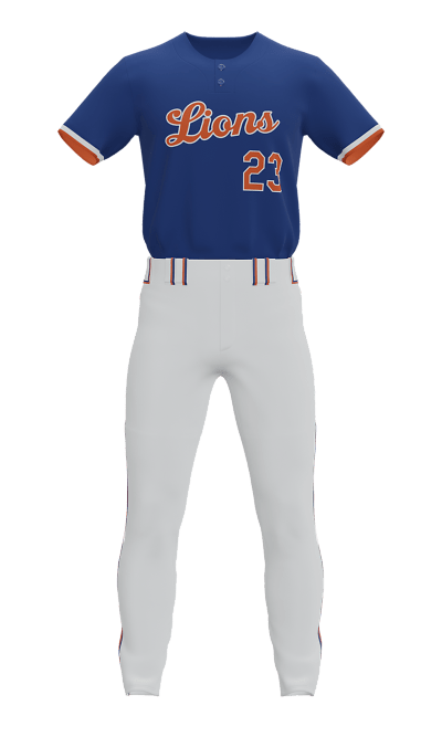 Front Royal Lions 2 Button Short Sleeve Jersey & Pant