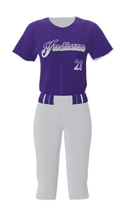 Front Red Foxes Full Button Short Sleeve Jersey & Pant