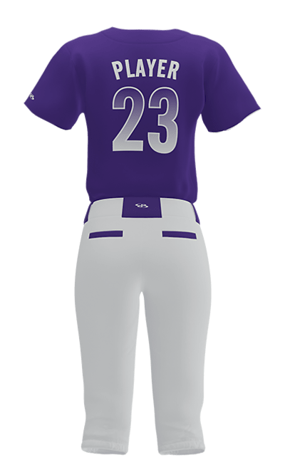 Back Red Foxes Full Button Short Sleeve Jersey & Pant