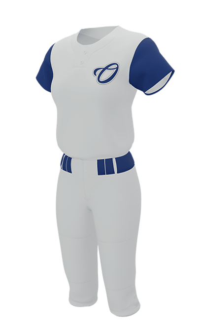Left White O 2 Button Short Sleeve Jersey & Pant