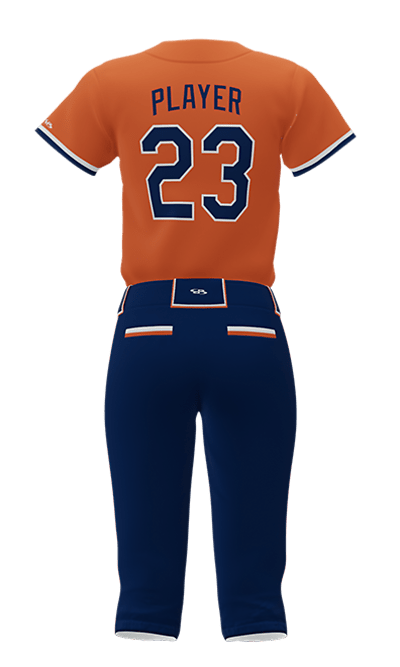 Back Orange Lions 2 Button Short Sleeve Jersey & Pant