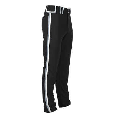 White baseball pants clearance with black stripe