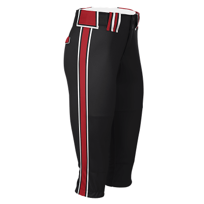Used Intensity Red Softball Pants W/ Black Piping Girls XL – cssportinggoods