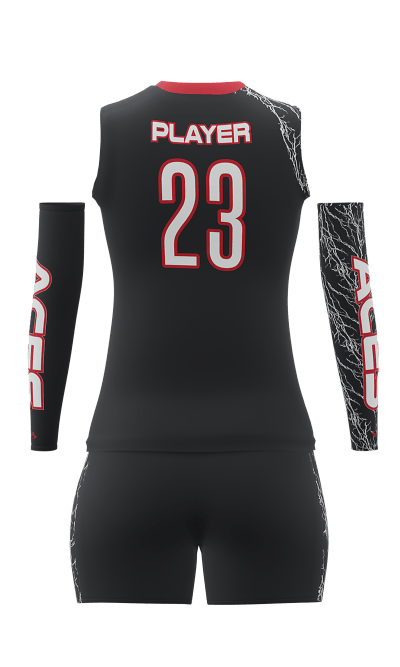 Back Black Aces Sleeveless Jersey and Fury 3 Inch Shorts