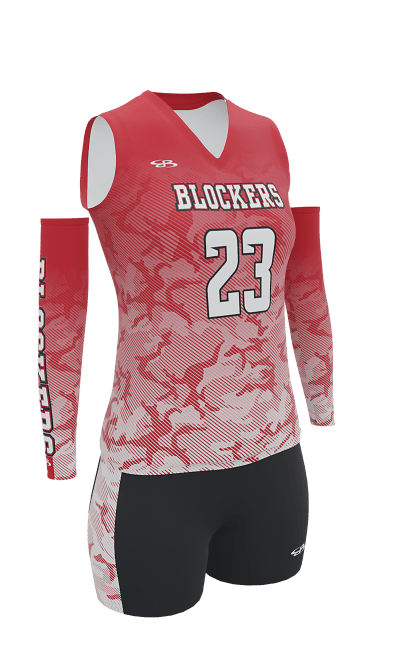 Red Blockers Sleeveless Jersey and Fury 3 Inch Shorts