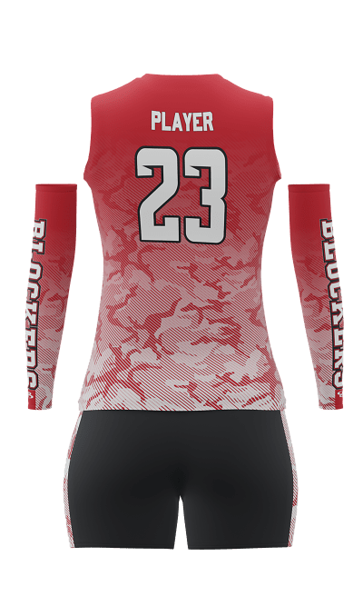 Back Red Blockers Sleeveless Jersey and Fury 3 Inch Shorts