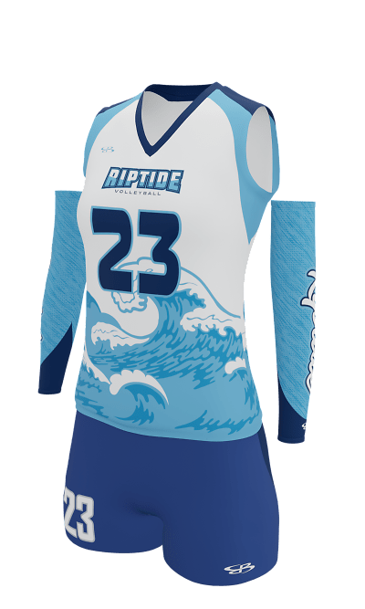 Left White Riptide Sleeveless Jersey and Fury 4 Inch Shorts