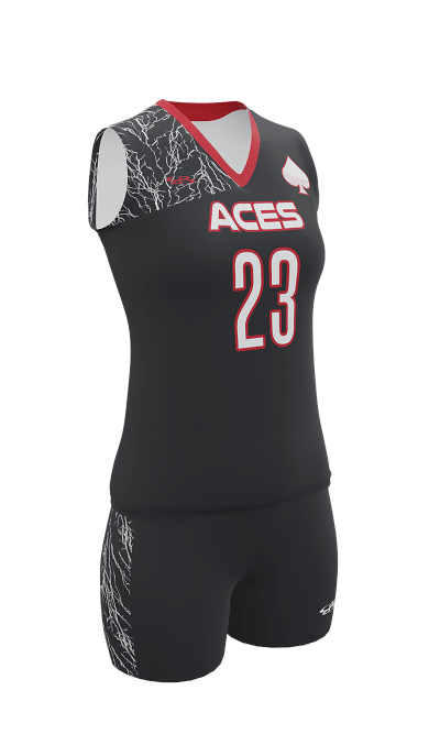 Black Aces Sleeveless Jersey & Fury 4 inch Short