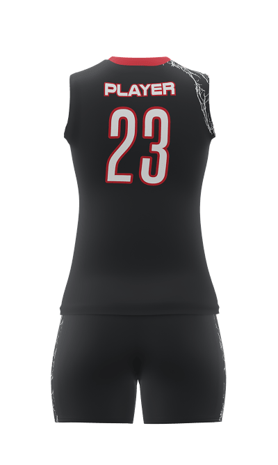 Back Black Aces Sleeveless Jersey & Fury 4 inch Short