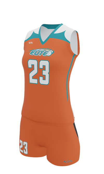 Left Oragne Elite Sleeveless Jersey & Attck 3 inch Short