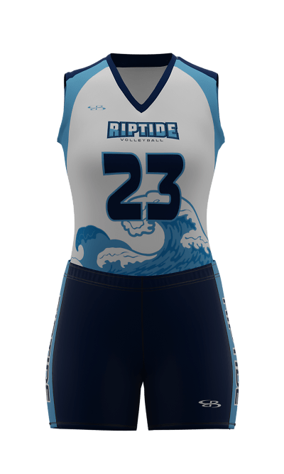 Front White Riptide Sleeveless Jersey & Fury 4 inch Short