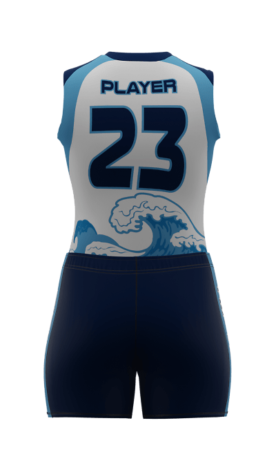 Back White Riptide Sleeveless Jersey & Fury 4 inch Short