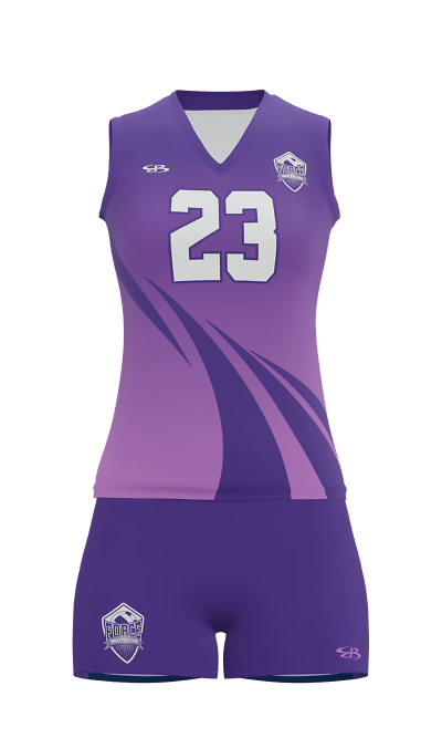 Front Purple Force Sleeveless Jersey & Attak 4 inch Short