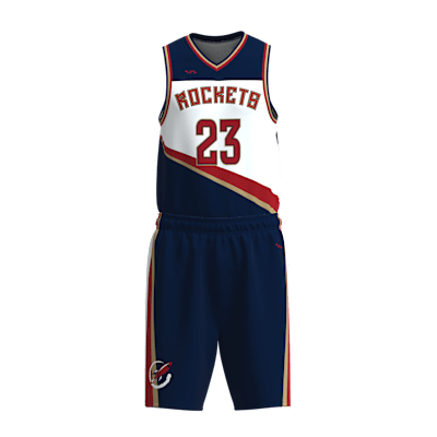 Custom Men's Single Ply Basketball Jersey and Shorts Alternate View 1