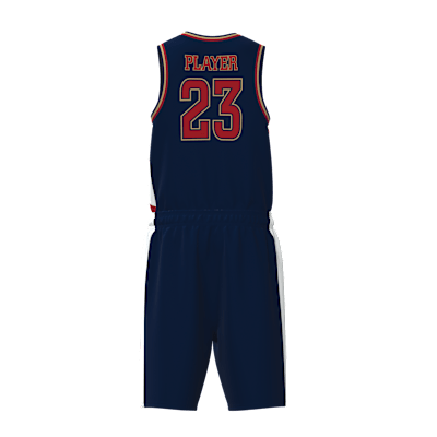 Custom Men's Single Ply Basketball Jersey and Shorts Alternate View 2