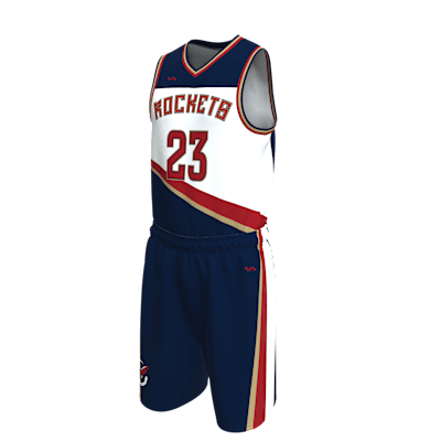 Custom Men's Single Ply Basketball Jersey and Shorts Alternate View 3
