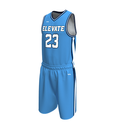 Custom Men's Single Ply Basketball Jersey and Shorts Alternate View 3