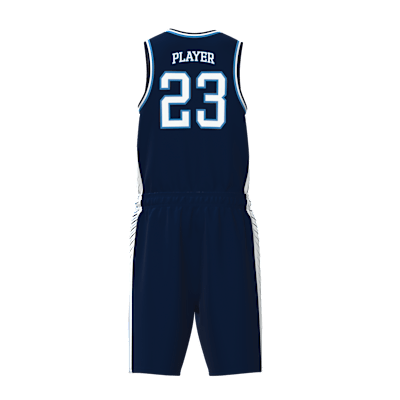 Custom Men's Single Ply Basketball Jersey and Shorts Alternate View 2