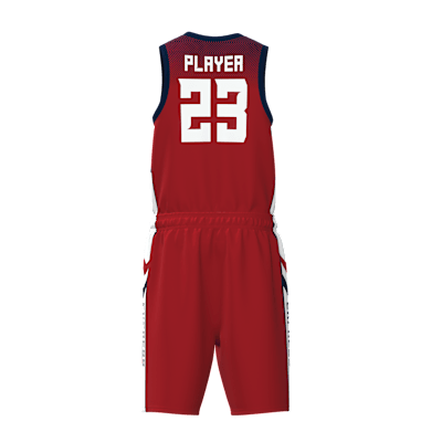 Custom Men's Single Ply Basketball Jersey and Shorts Alternate View 2