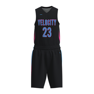 Custom Men's Single Ply Basketball Jersey and Shorts Alternate View 1