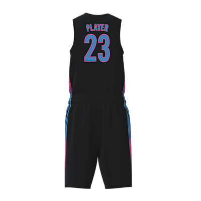 Custom Men's Single Ply Basketball Jersey and Shorts Alternate View 2