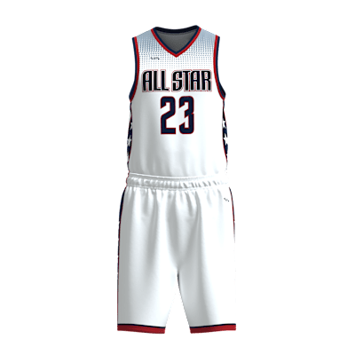 Custom Men's Single Ply Basketball Jersey and Shorts Alternate View 1