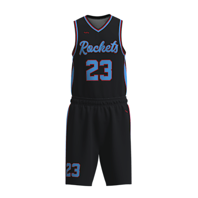 Custom Men's Single Ply Basketball Jersey and Shorts Alternate View 1