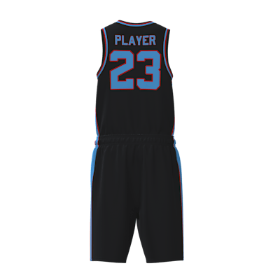 Custom Men's Single Ply Basketball Jersey and Shorts Alternate View 2