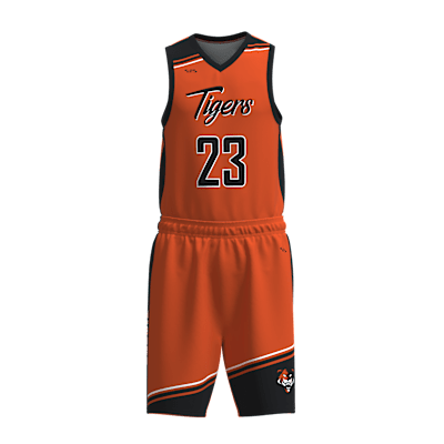 Custom Men's Single Ply Basketball Jersey and Shorts Alternate View 1
