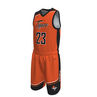Custom Men's Single Ply Basketball Jersey and Shorts Alternate View 3