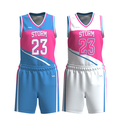 Custom Women's Reversible Basketball Jersey and Shorts Alternate View 1