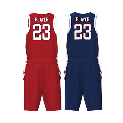 Custom Men's Reversible Basketball Jersey and Shorts Alternate View 2
