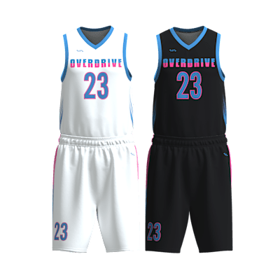 Custom Men's Reversible Basketball Jersey and Shorts Alternate View 1