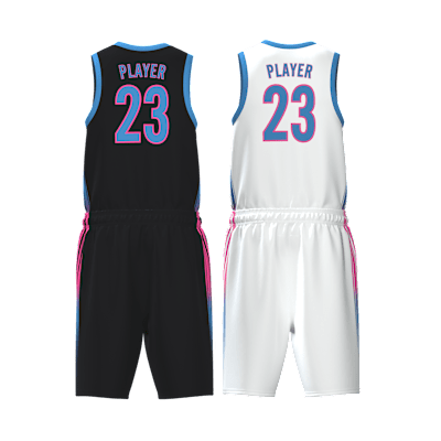 Custom Men's Reversible Basketball Jersey and Shorts Alternate View 2