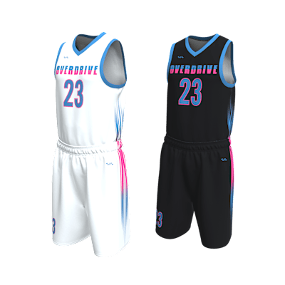 Custom Men's Reversible Basketball Jersey and Shorts Alternate View 3