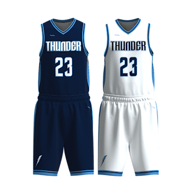 Custom Men's Reversible Basketball Jersey and Shorts Alternate View 1