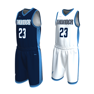 Custom Men's Reversible Basketball Jersey and Shorts Alternate View 3