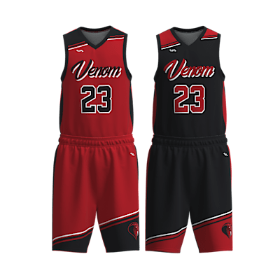 Custom Men's Reversible Basketball Jersey and Shorts Alternate View 1