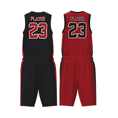 Custom Men's Reversible Basketball Jersey and Shorts Alternate View 2
