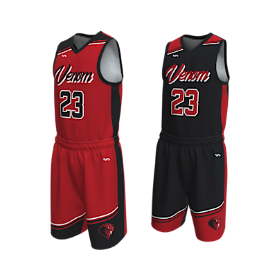 Custom Men's Reversible Basketball Jersey and Shorts Alternate View 3