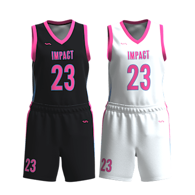 Custom Women's Reversible Basketball Jersey and Shorts Alternate View 1