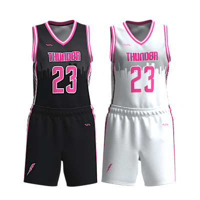 Custom Women's Reversible Basketball Jersey and Shorts Alternate View 1