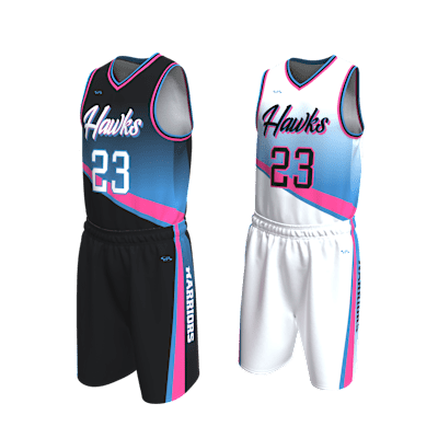 Custom Men's Reversible Basketball Jersey and Shorts Alternate View 3
