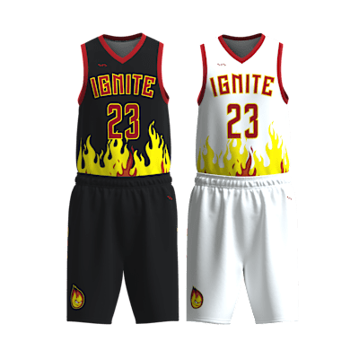 Custom Men's Reversible Basketball Jersey and Shorts Alternate View 1