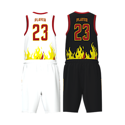 Custom Men's Reversible Basketball Jersey and Shorts Alternate View 2