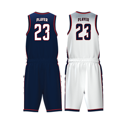 Custom Men's Reversible Basketball Jersey and Shorts Alternate View 2